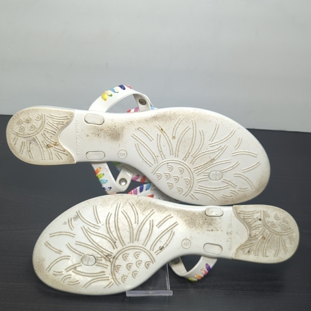 Jack Roger's Georgica white jelly flat sandals womans size 8 - Picture 8 of 13